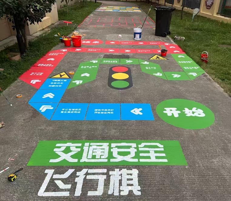 先粮画师的现代地面绘画实案